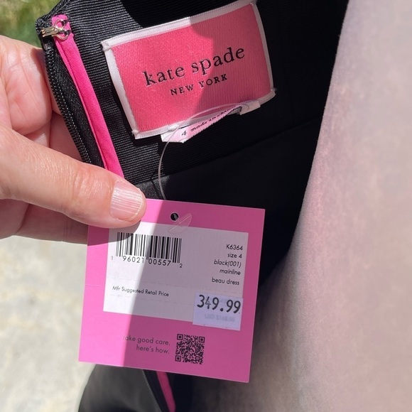 🆕 KATE SPADE NEW YORK
Beau Twill Mini Babydoll Grunge Goth dress Black Size 4 - Picture 5 of 9